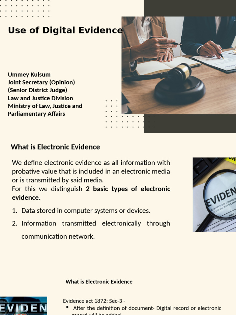 Cyber Law - DIigtal Evidence | PDF | Digital Forensics | Dvd