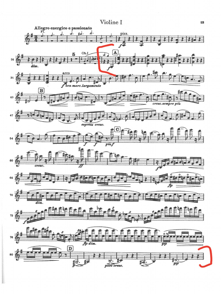 J. Brahms - Sinfônia Nº4, Op.98 - Movimento IV (Violino 1) | PDF