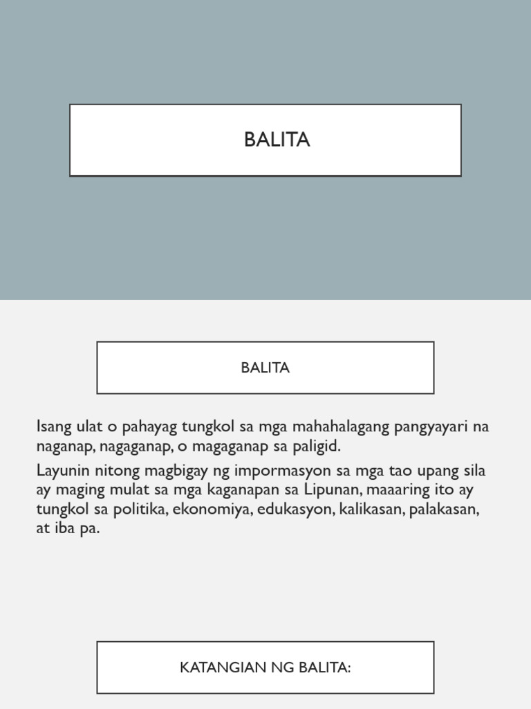 BALITA | PDF