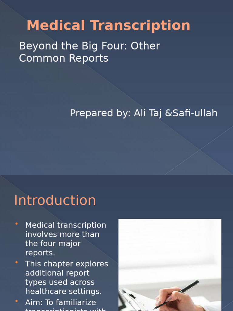 Essential Medical Transcription Reports | PDF | Radiology | Physical ...