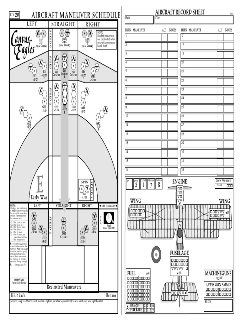 Aircraft Maneuvering Guide and Fire Rules | PDF | Aircraft ...