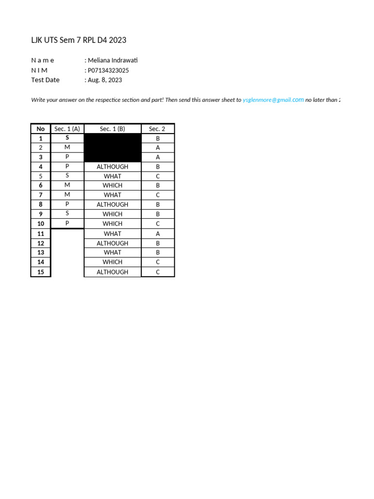 TLM LJK Uts RPL d4 Sem 7 2023 | PDF