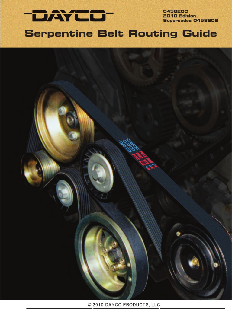 Serpentine Belt Routing Guide Luxury Motor Vehicle Manufacturers
