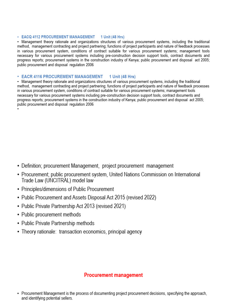 Procurement Management Lesson 1 | PDF | Transaction Cost | Procurement