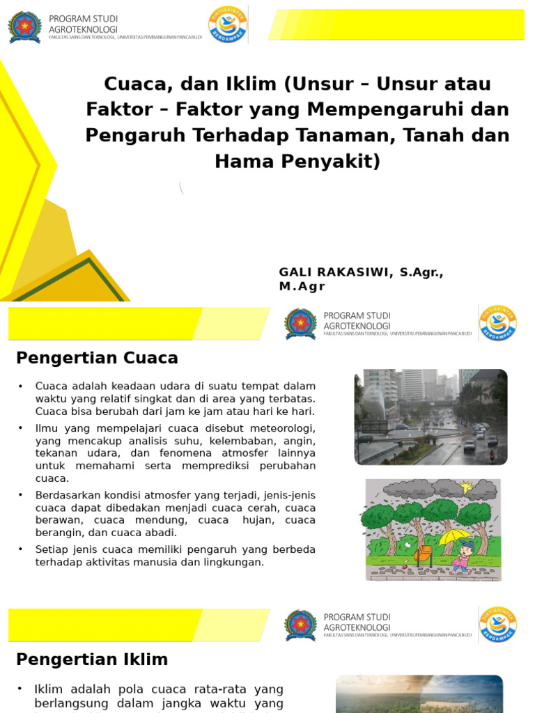 Pertemuan 5_Cuaca, Dan Iklim (Unsur – Unsur Atau Faktor – Faktor Yang ...