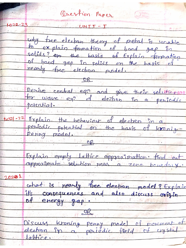 Solid State Question Paper | PDF