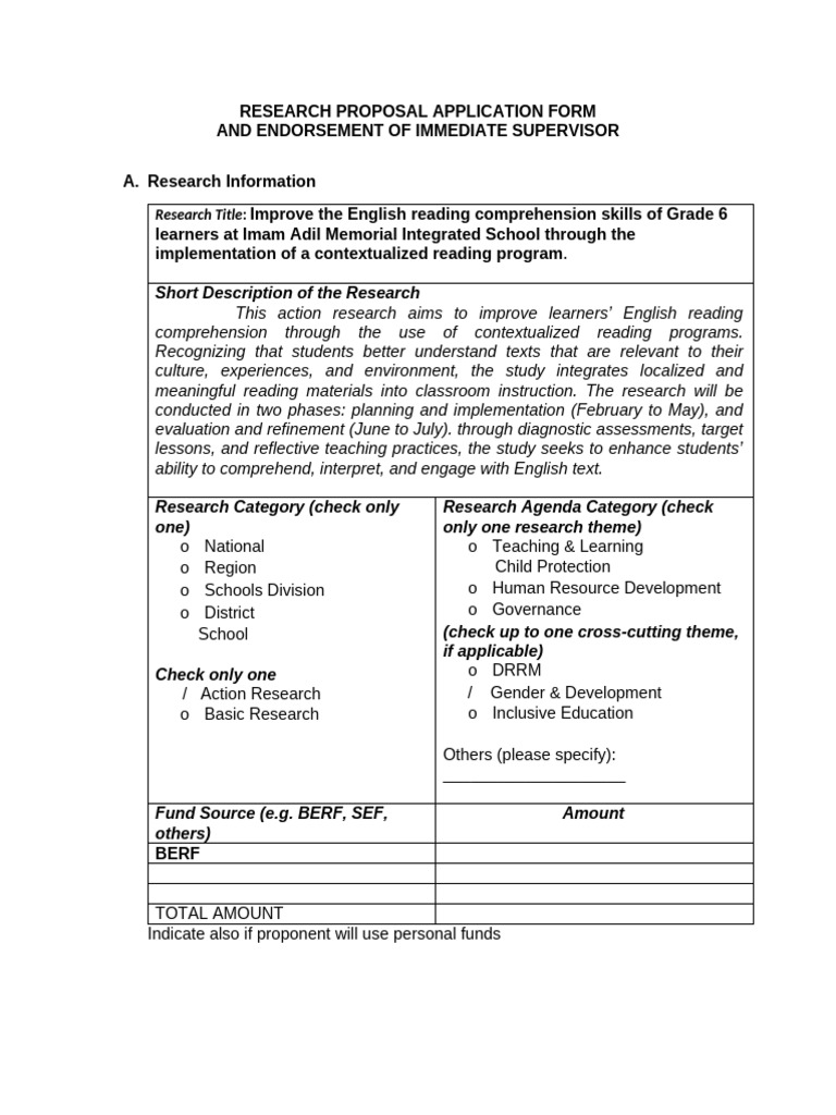 Contextualized Reading Program Proposal | PDF | Reading Comprehension ...