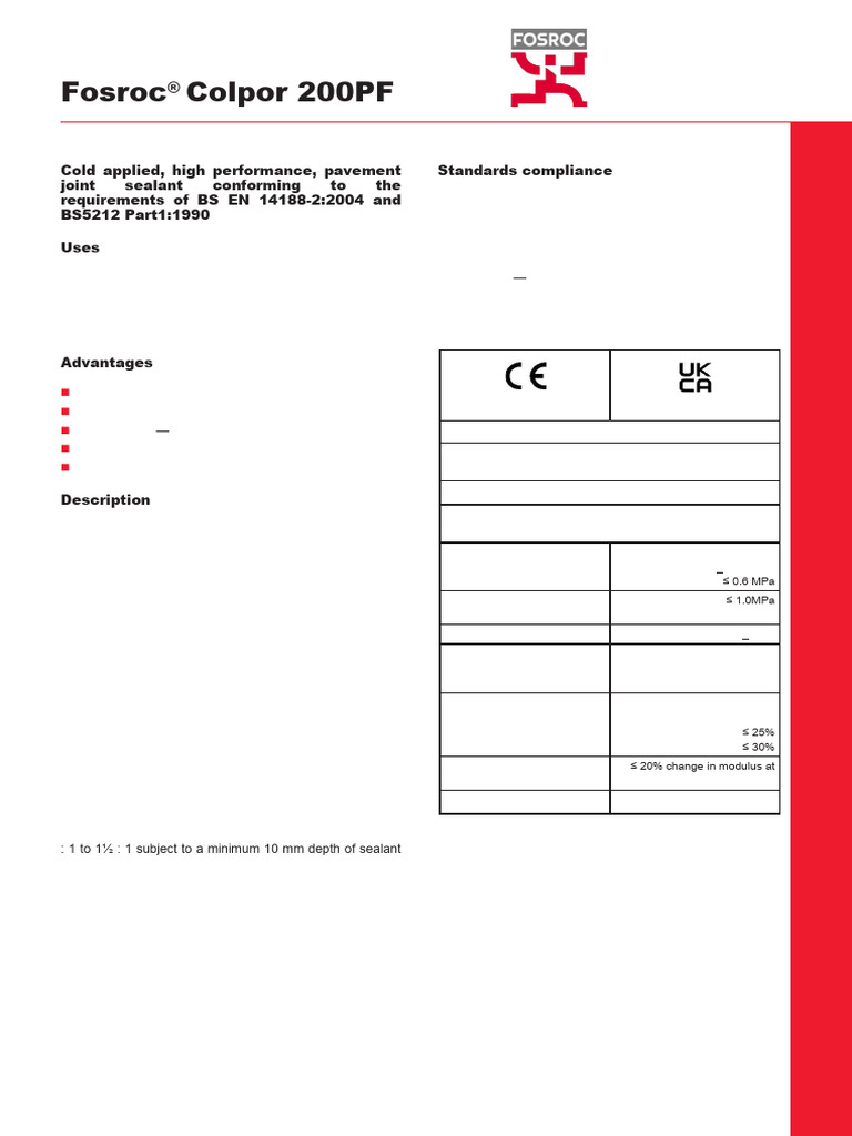 Colpor 200pf Tds | PDF | Concrete | Materials