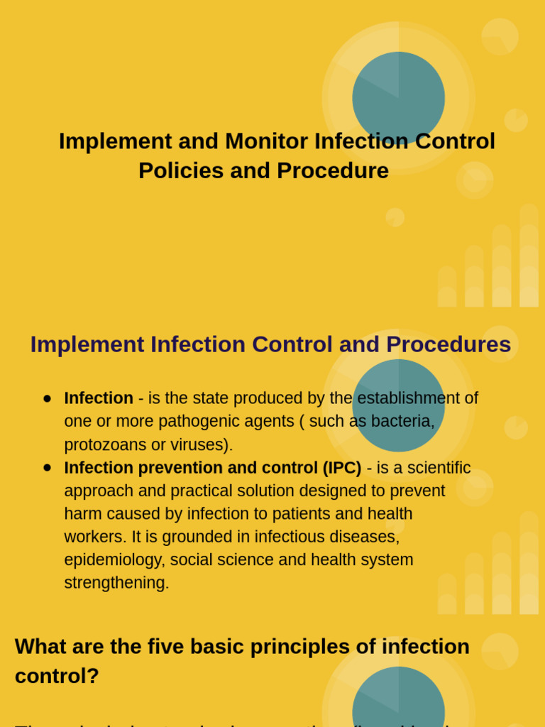 Implement and Monitor Infection Control | PDF | Infection | Personal ...