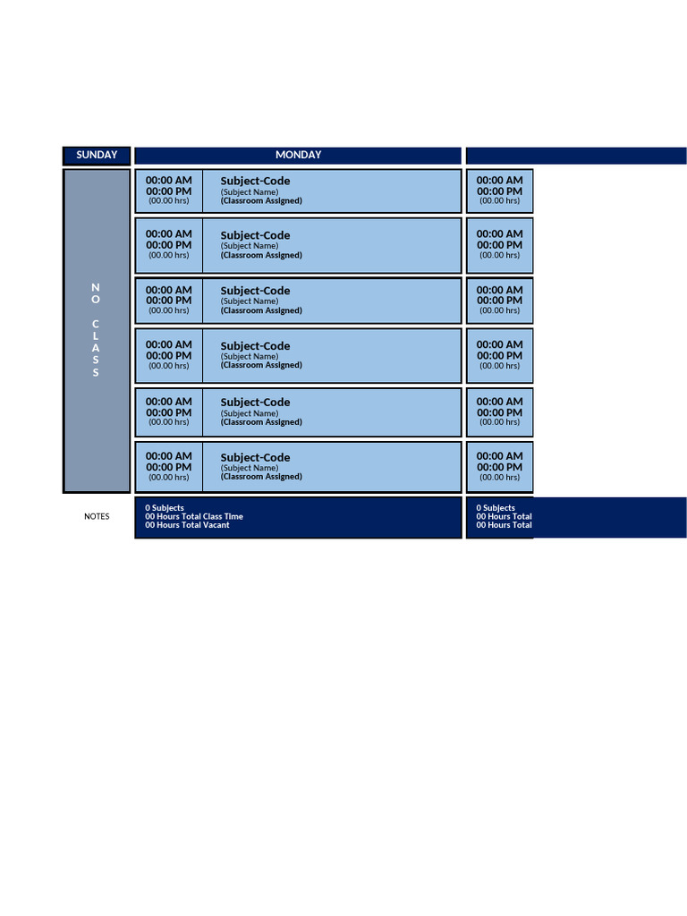 2025-2026 BS 1st Year Class Schedule | PDF
