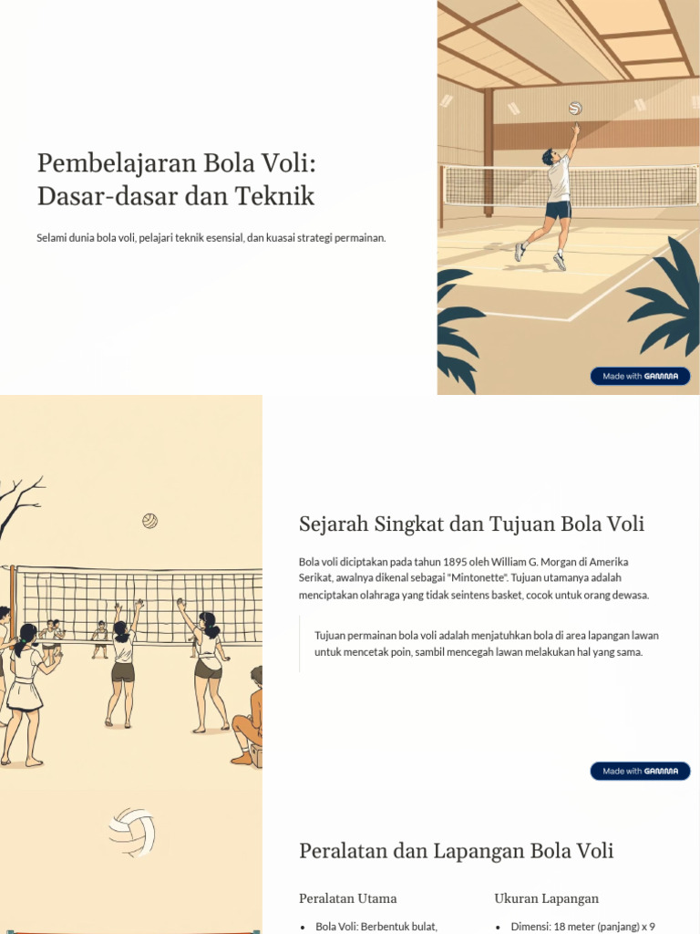 Teknik dan Strategi Dasar Bola Voli | PDF