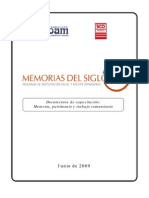 Memoria, Patrimonio y Trabajo Comunitario (Daniel Fauré, Myriam Olguín, Miguel Urrutia)