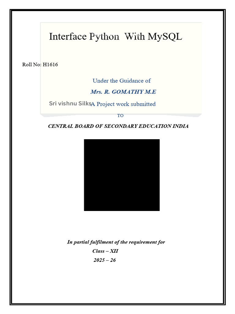 Python MySQL Interface Project Guide | PDF | My Sql | Databases