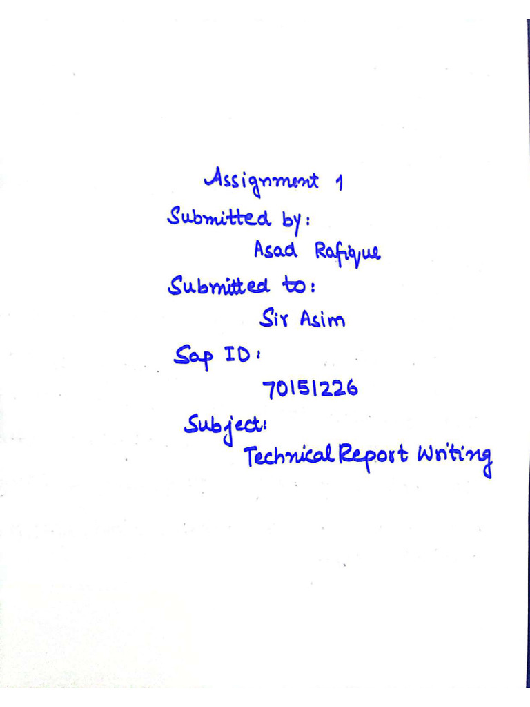 Asad Assignment 1 | PDF
