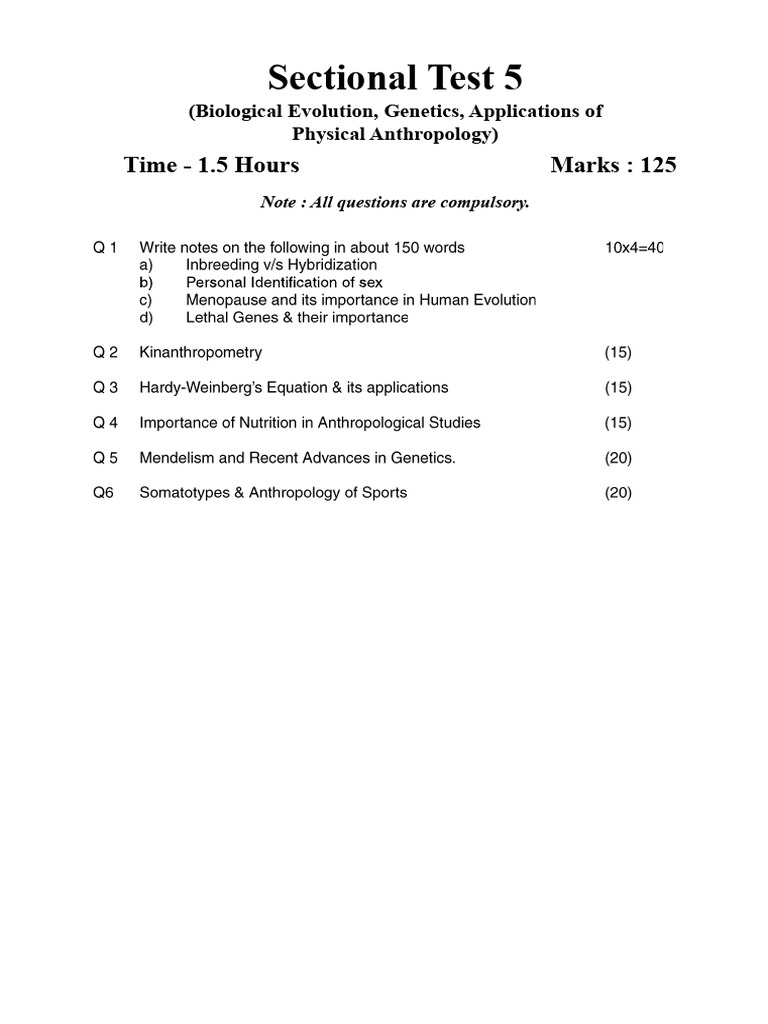 CompTestSeries 2025 Sectional Test 5 | PDF