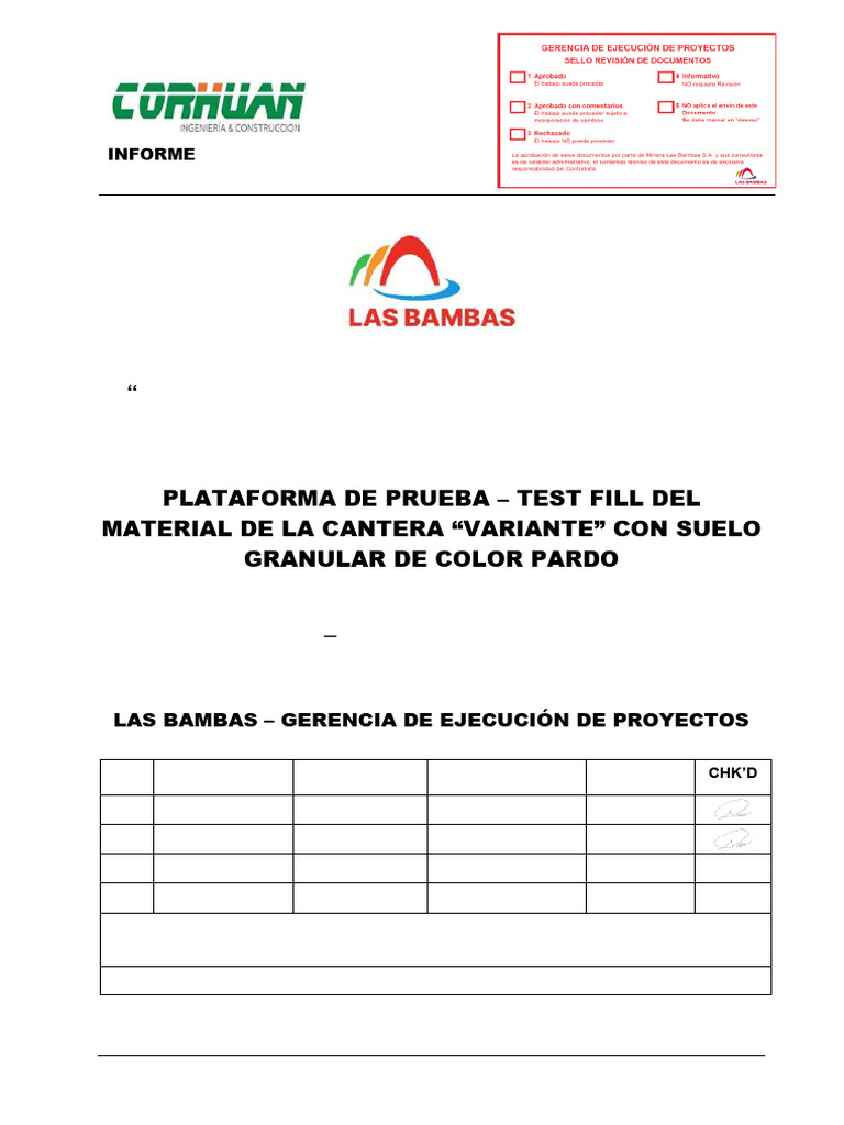 Test Fill Cantera Variante 33 kV | PDF | Densidad
