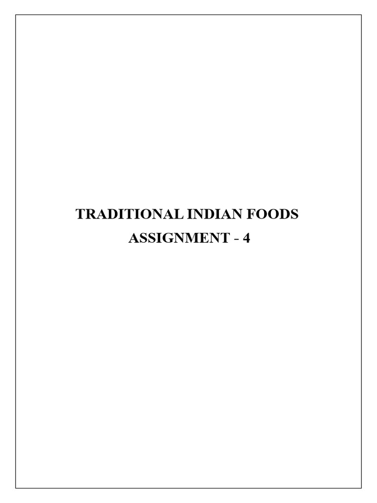 Traditional Indian Foods | PDF | Indian Cuisine | Cooking