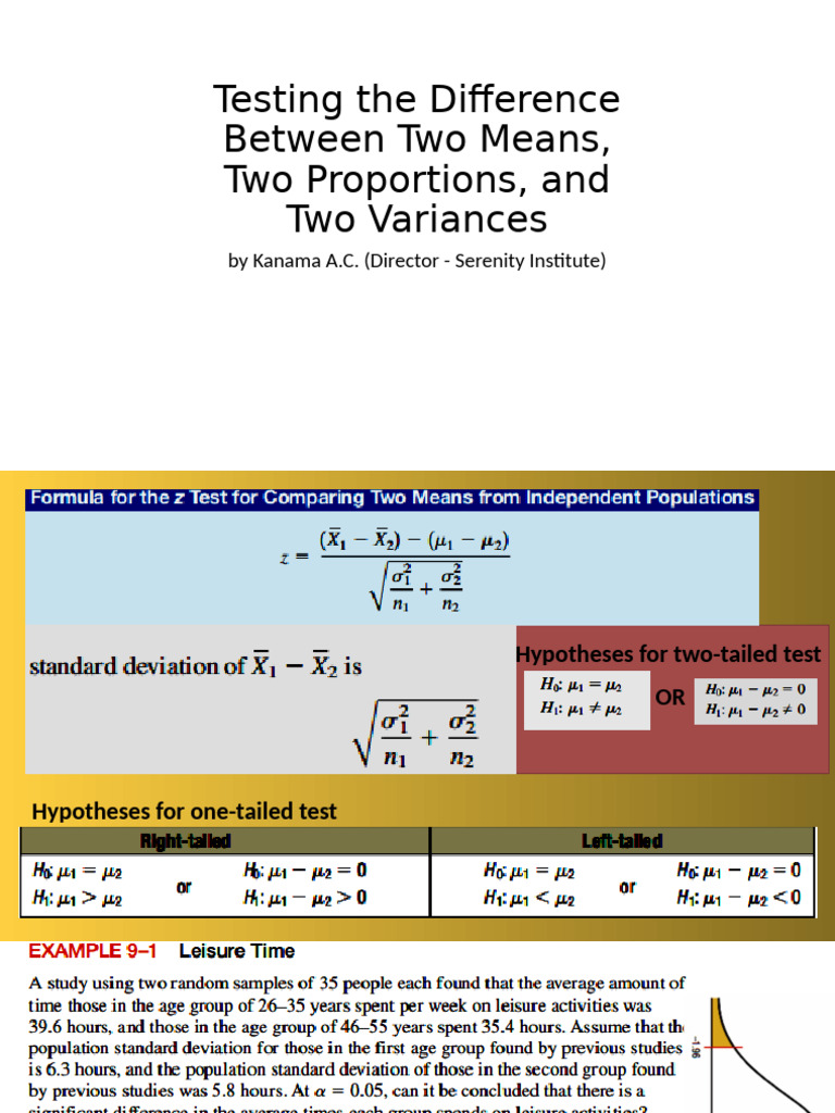 Testing The Difference | PDF