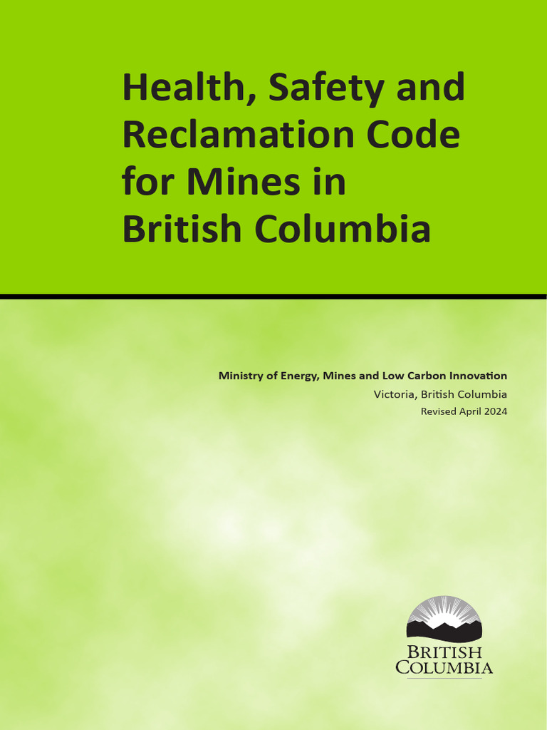 BC Mining Health and Safety Code 2024 | PDF | Occupational Safety And ...