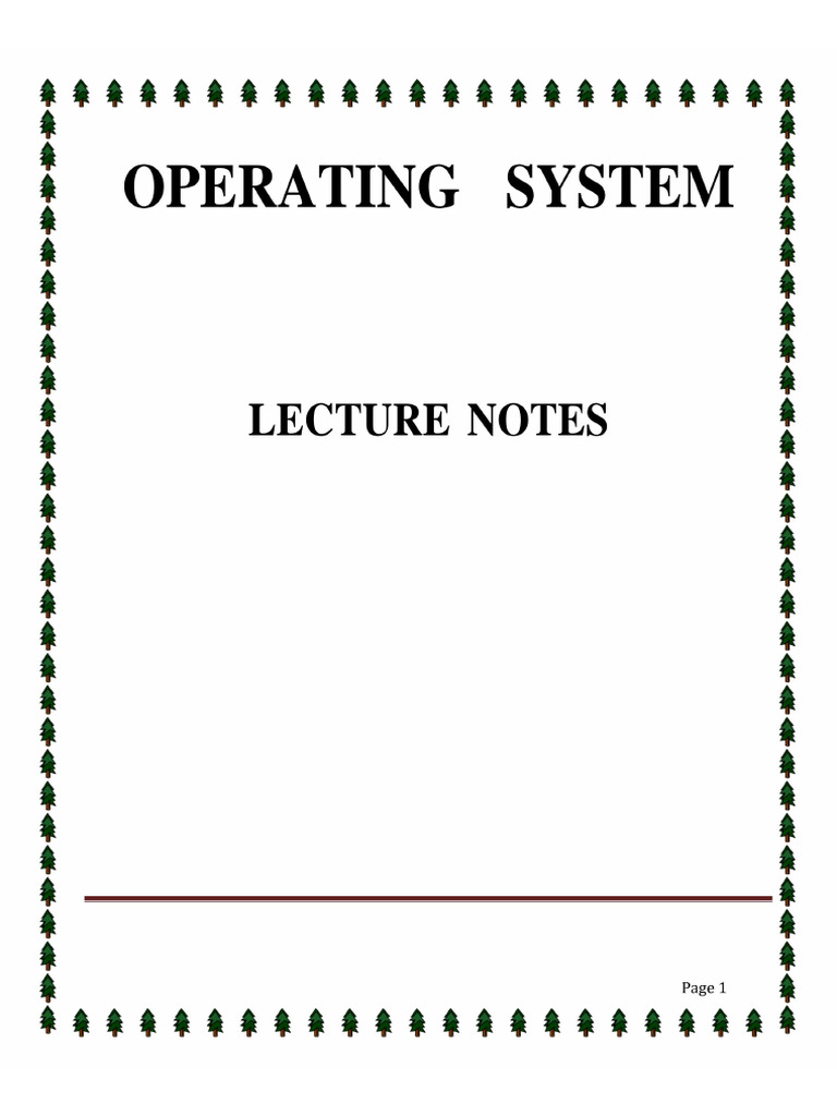 OPERATING-SYSTEMS Full Completed Notice | PDF