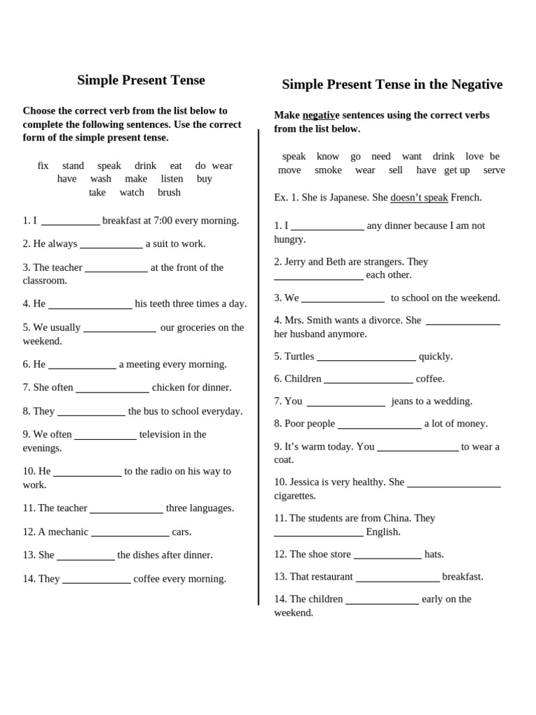 2 Simple Present | PDF | Verb | Linguistics
