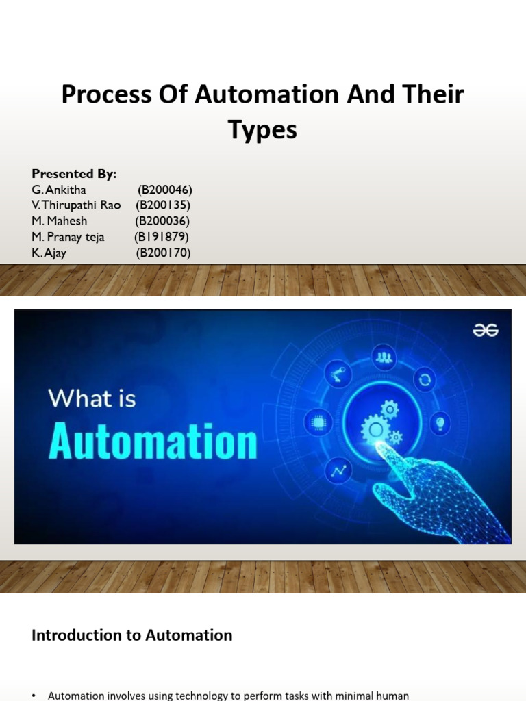 Process of Automation and Their Types-Presentation | PDF | Automation ...