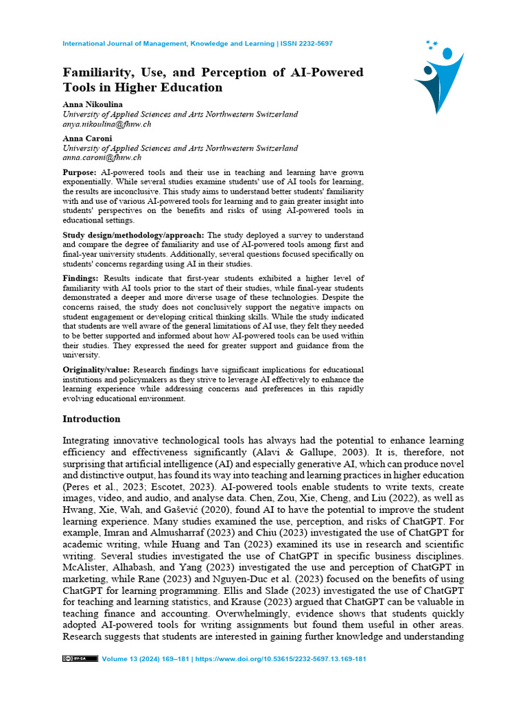 AI Tools in Higher Education: Student Insights | PDF | Artificial ...