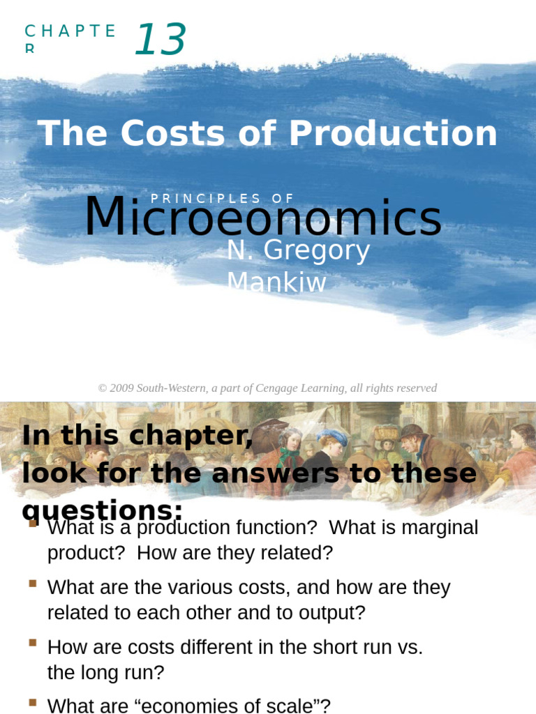 Lecture Note 7 Costs of Production - Fall 2025 | PDF | Profit ...