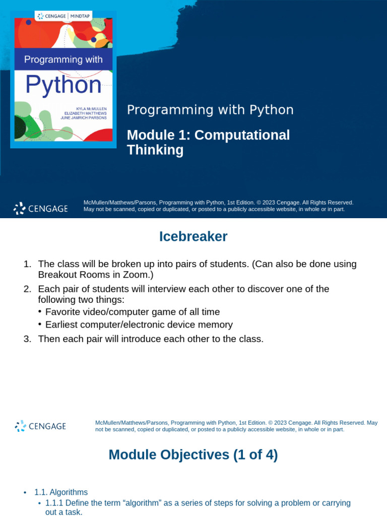 Python Book Chapter 1 - Lecture 6 | PDF | Computer Programming ...