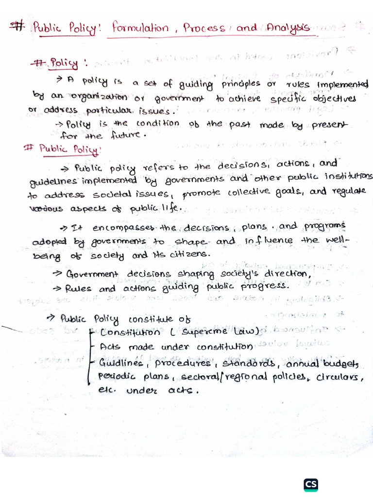 3.6 Public Policy Formulation and Analysis | PDF