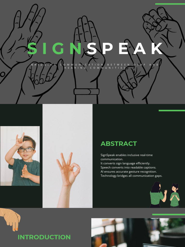 Sign Speak | PDF | Communication | Accessibility