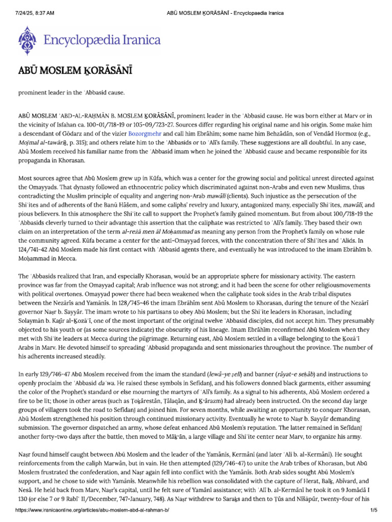 Abu Muslim Al Khurasani Pdf