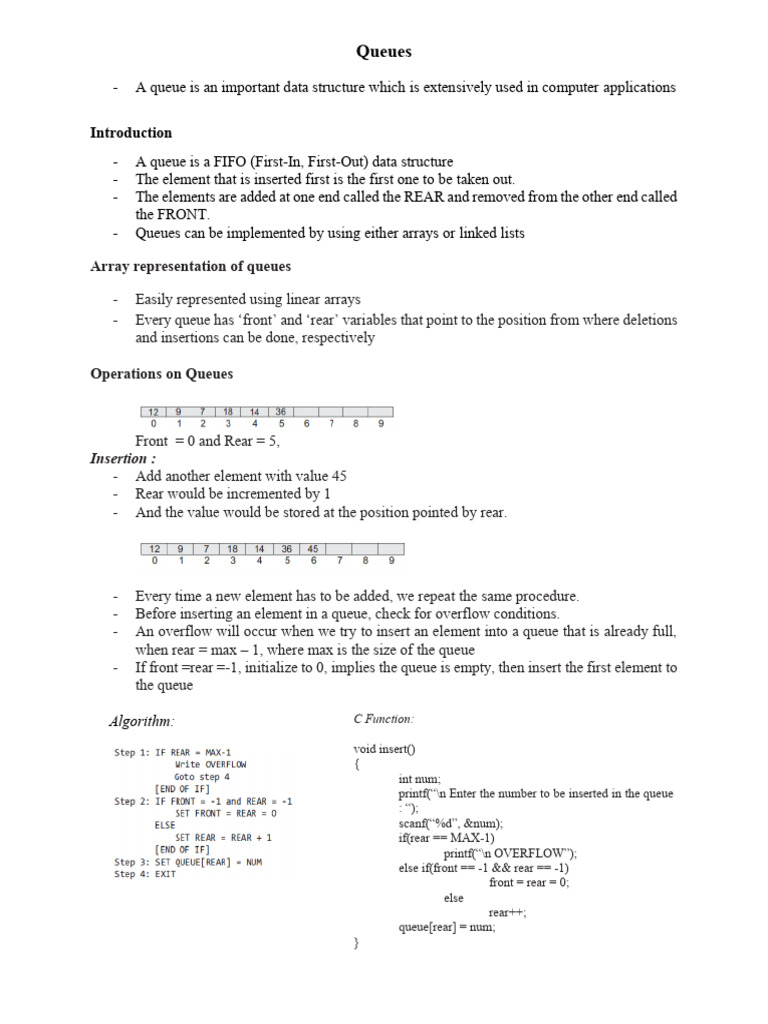 Understanding Queue Data Structures | PDF | Queue (Abstract Data Type ...