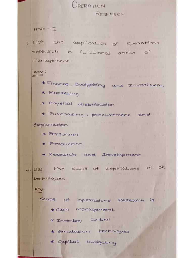 Two Marks - All Units | PDF