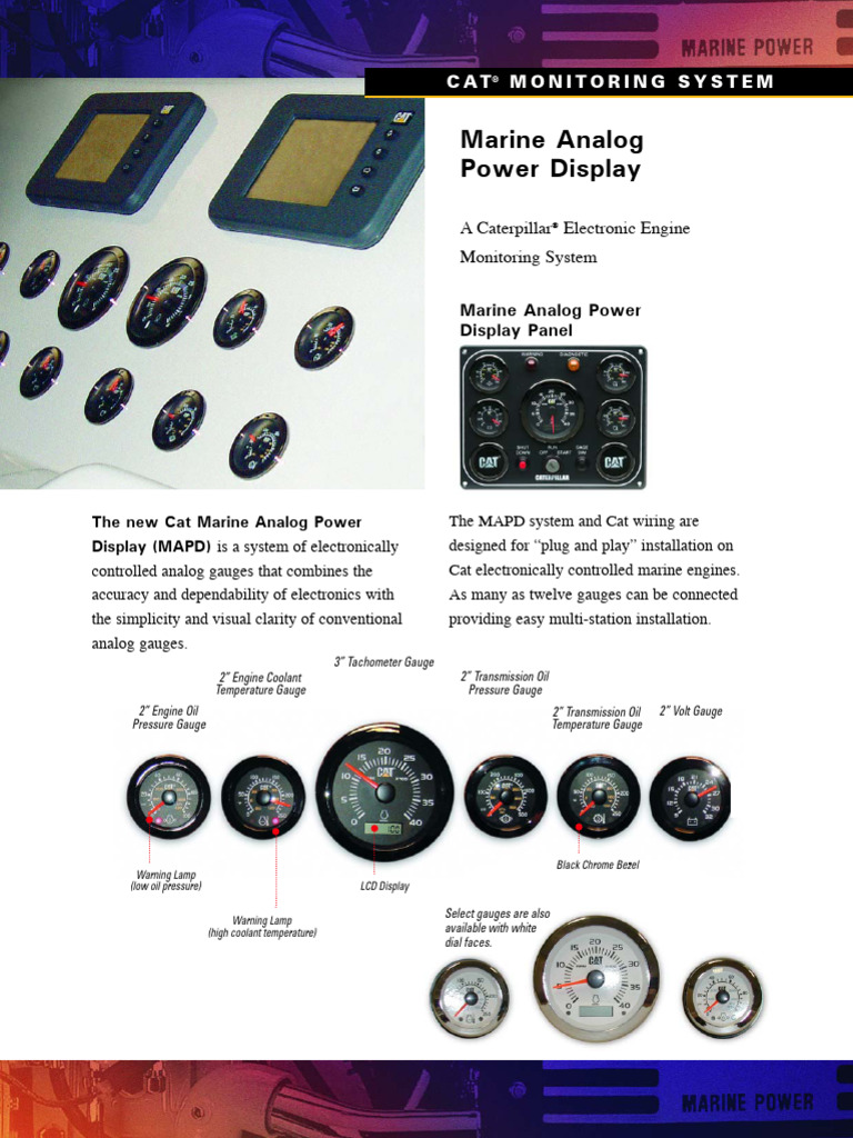 Cat Marine Analog Power Display System | PDF | Pressure Measurement