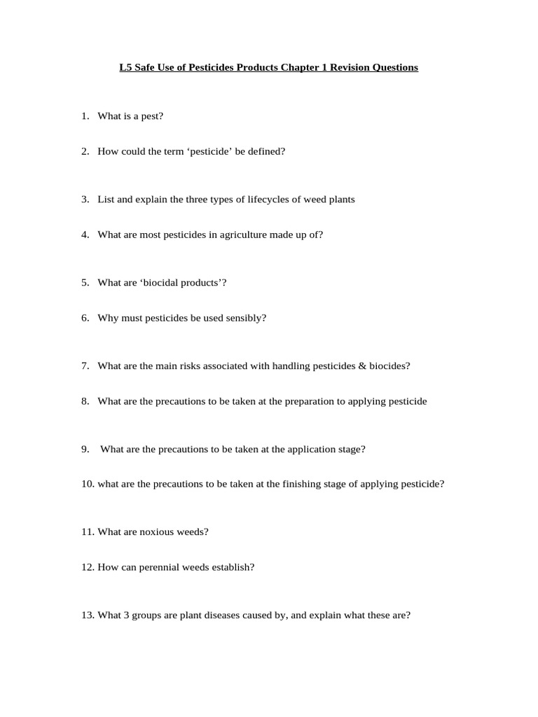 Pesticide Safety and Usage Guidelines | PDF | Pesticide | Pest (Organism)