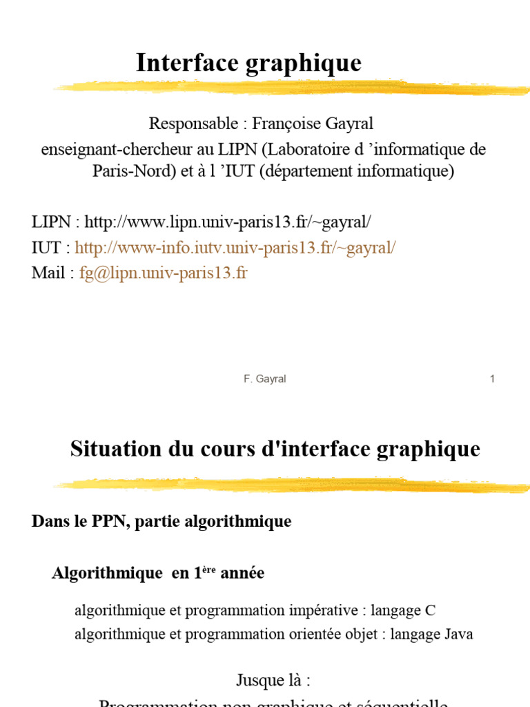 Cours sur l'Interface Graphique en Java | PDF | Java (Langage de ...