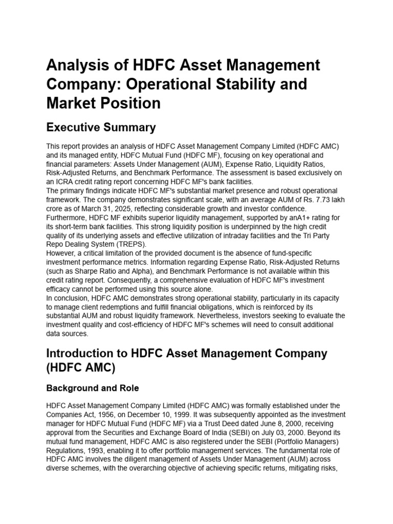 AMC Analysis From Document Data | PDF | Investment Management | Investing