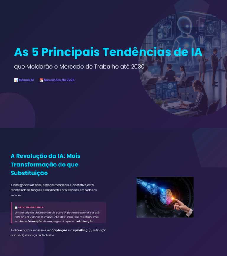As 5 Principais Tendências de IA Que Moldarão o Mercado de Trabalho Até ...