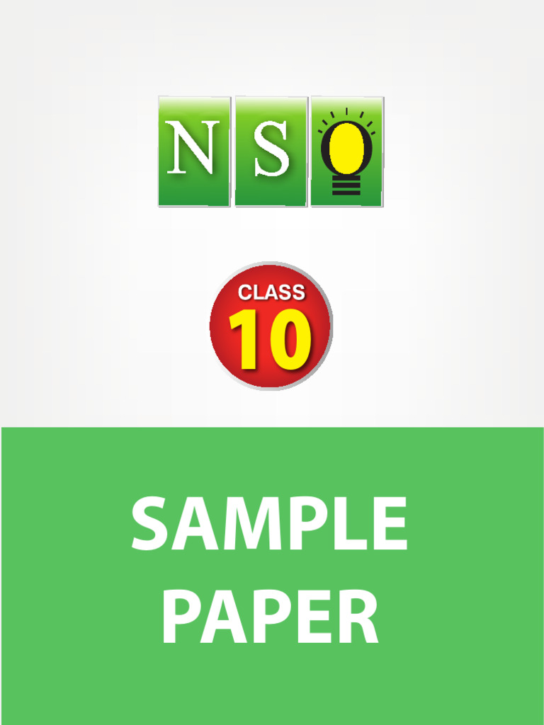 Class 10 NSO Level I Sample Paper | PDF