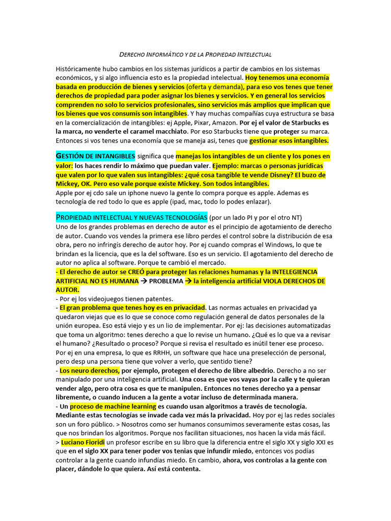 Derecho Informático y Propiedad Intelectual | PDF | Marca comercial ...