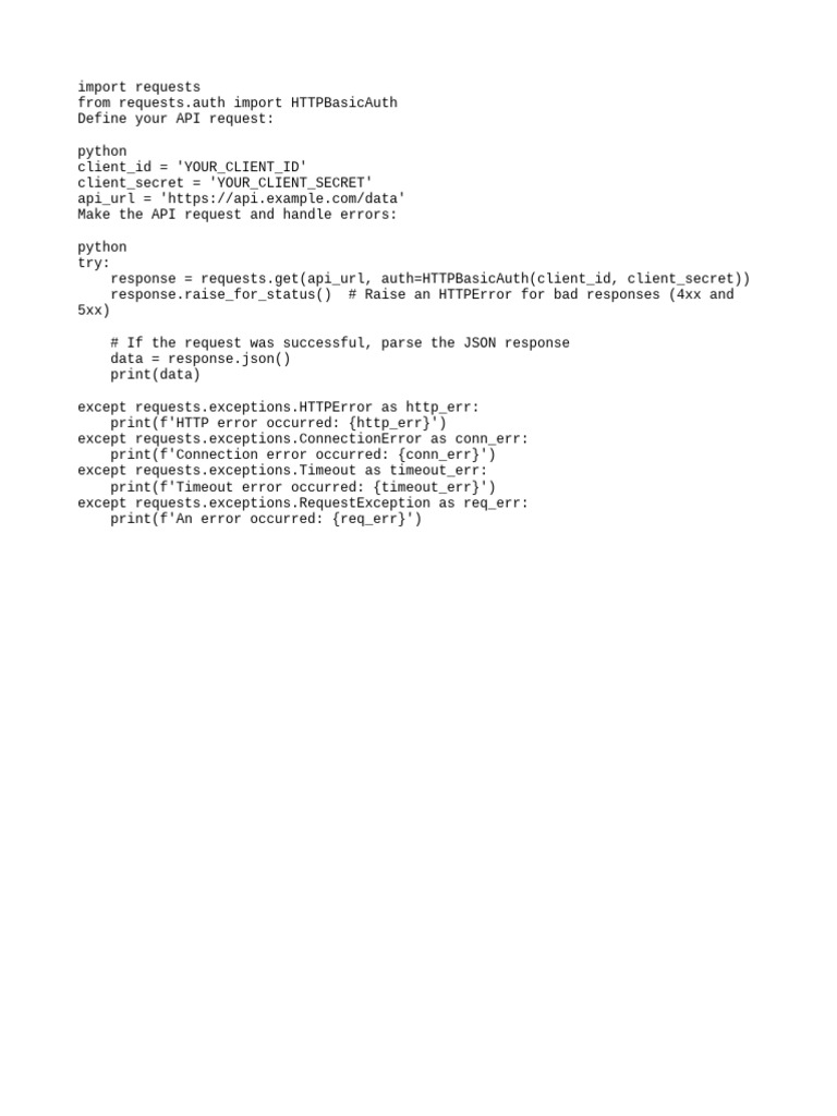 API Request Handling in Python | PDF
