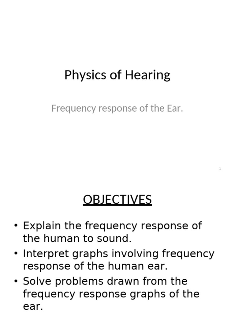 Human Ear Frequency Response Explained | PDF | Hearing Loss | Sound
