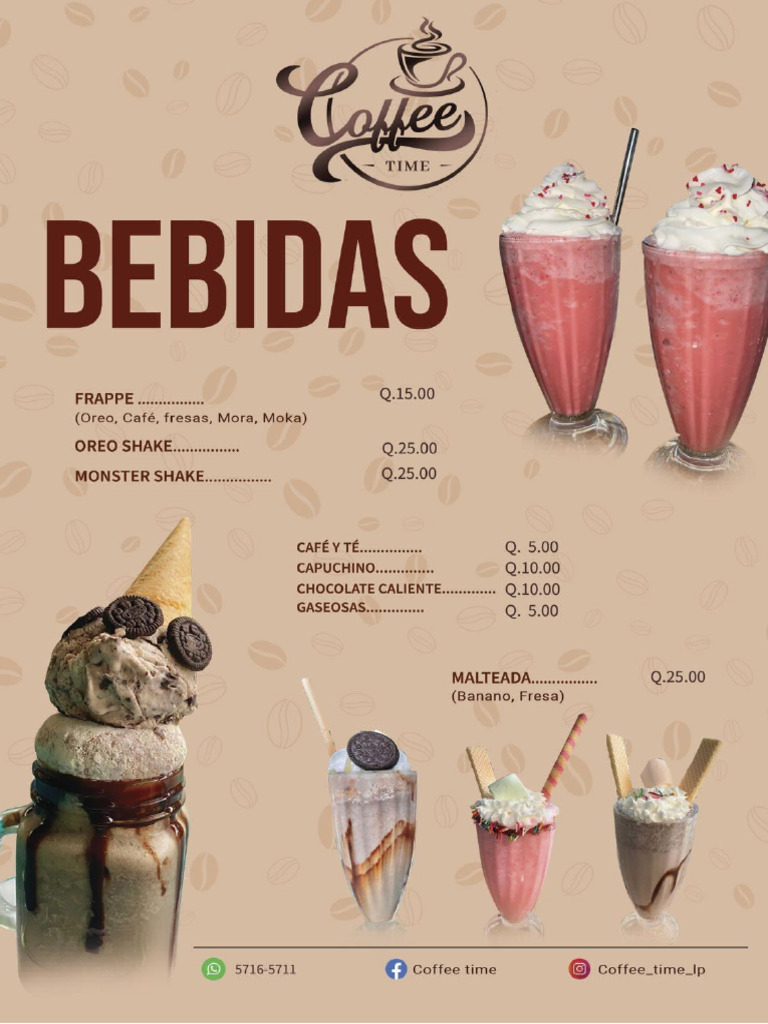 Menu Coffe Time | PDF