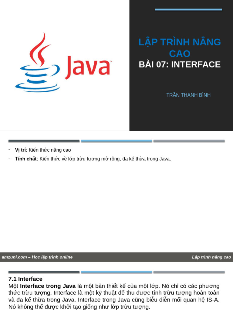 Bài 07 Interface | PDF