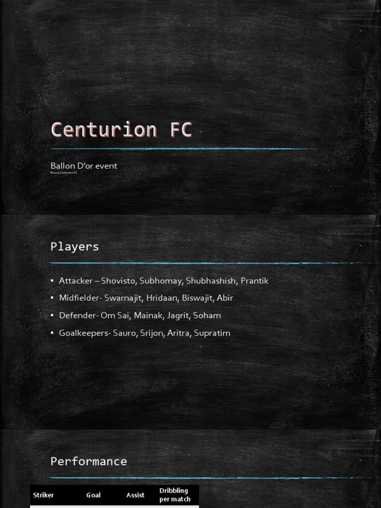 Ballon D'or Event Player Performance Summary | PDF