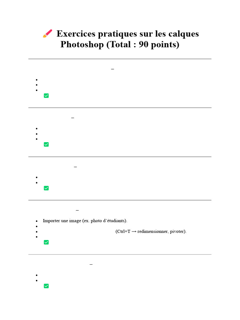 Exercices pratiques sur les calques Photoshop | PDF | Infographie ...