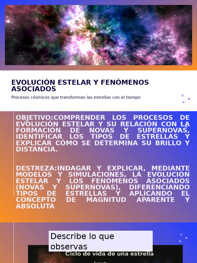 Evolucion Estelar Planificacion | PDF | Estrellas | Supernova