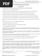 Syllabus For Life Sciences: Partbandc 1. Molecules and Their Interaction Relavent To Biology