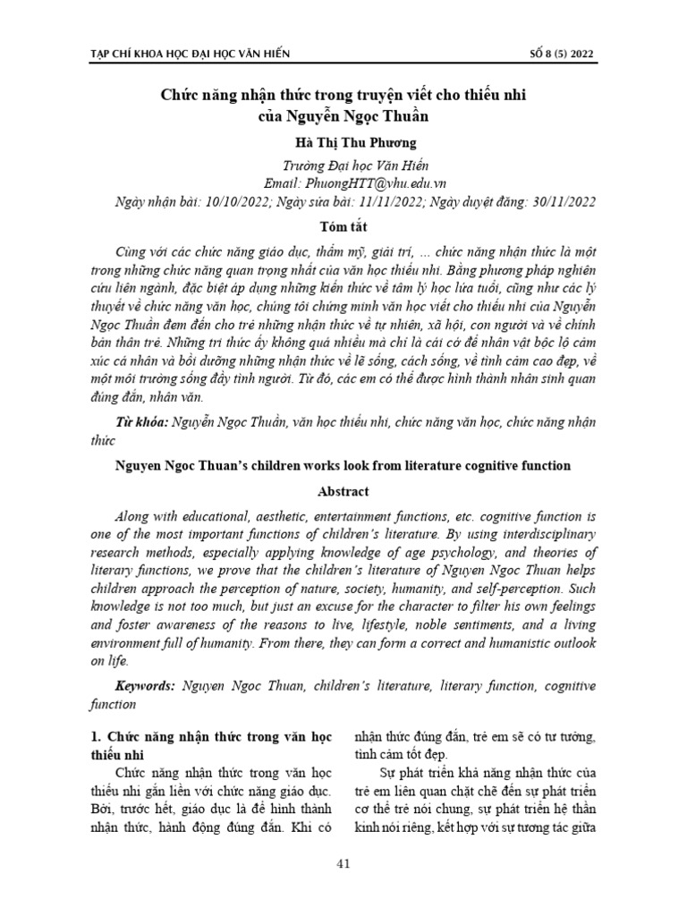 CHC Nang NHN THC Trong Truyn Vit CH | PDF